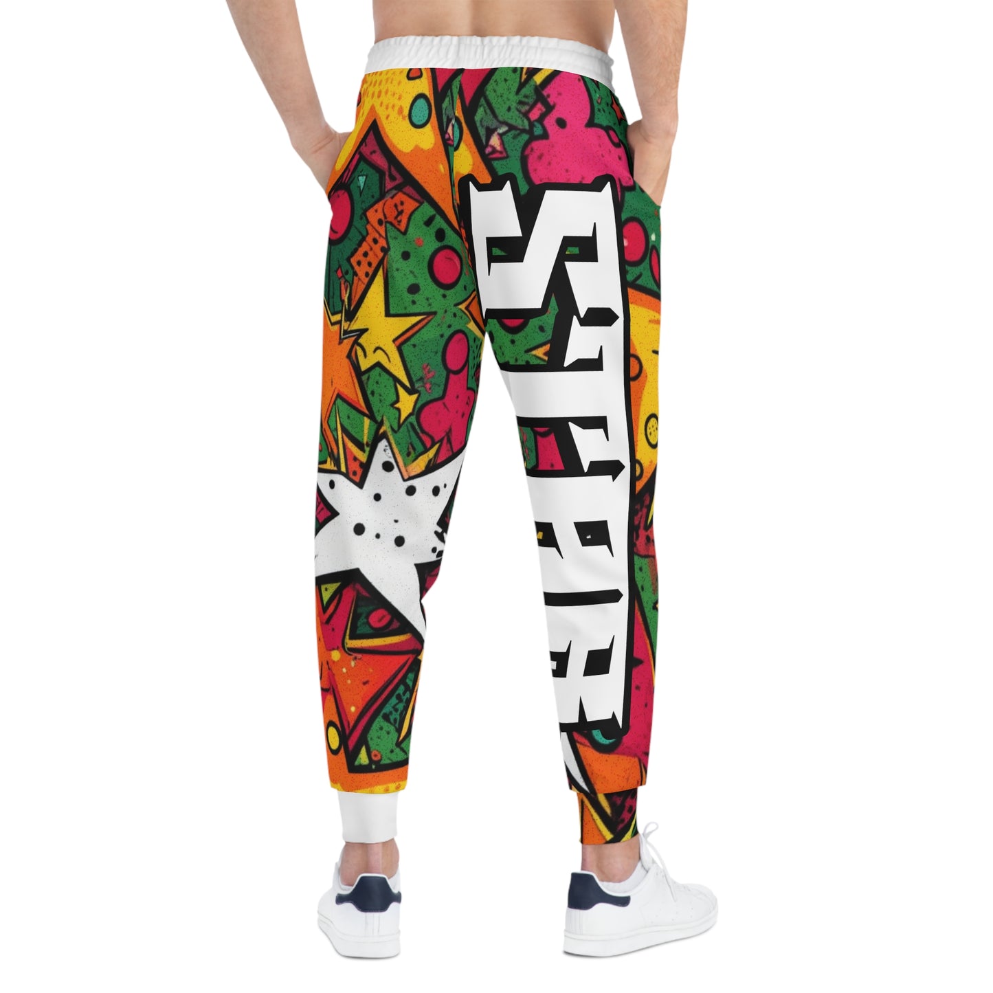 Vibrant Graphic Joggers | Trendy Athletic Pants, Colorful Fashion, Streetwear, Gift for Fitness Lovers, Casual Comfort