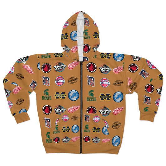 MICHIGAN SPORTS LEAGUE ZIP UP HOODIE