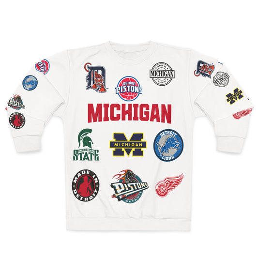 Michigan Sports Unisex Sweatshirt, Retro College Apparel, Perfect for Game Days, Gift for Sports Lovers, Embroidered Fan Gear
