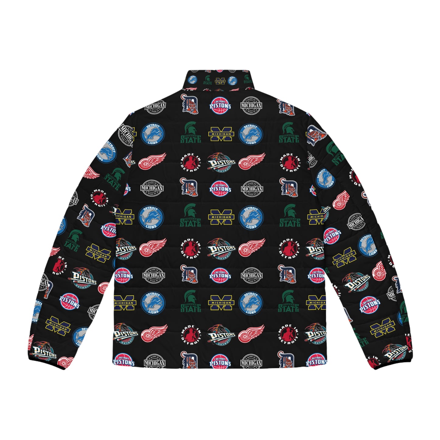 Sporty Men's Puffer Jacket, Casual Outerwear, Cozy Street Style, Gift for Sports Fans, Winter Fashion Must-Have