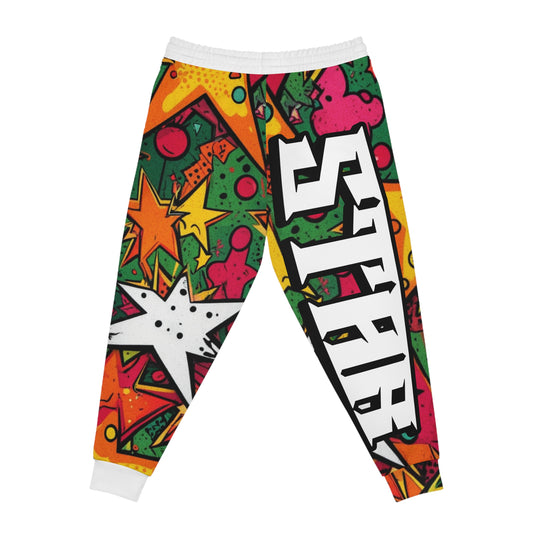 Vibrant Graphic Joggers | Trendy Athletic Pants, Colorful Fashion, Streetwear, Gift for Fitness Lovers, Casual Comfort