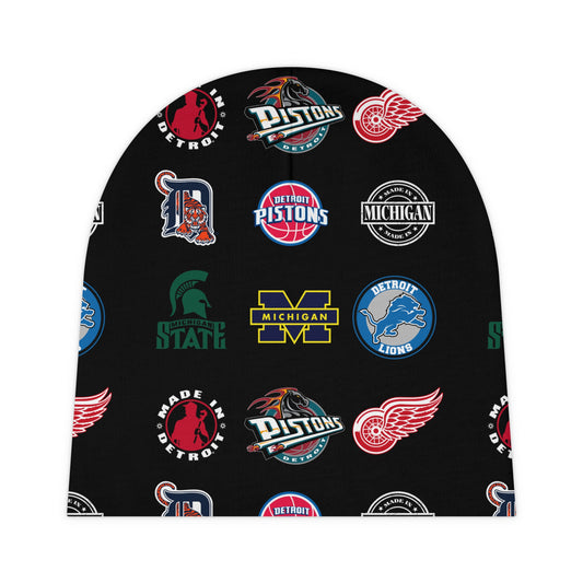 Michigan Sports Baby Beanie | AOP Beanie for Kids, Perfect for Game Days, Birthdays, Baby Shower Gifts, and Winter Warmth