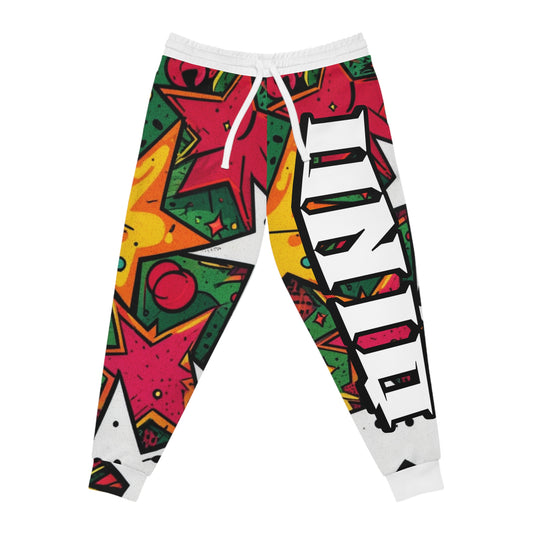 Vibrant Graphic Joggers | Trendy Athletic Pants, Colorful Fashion, Streetwear, Gift for Fitness Lovers, Casual Comfort